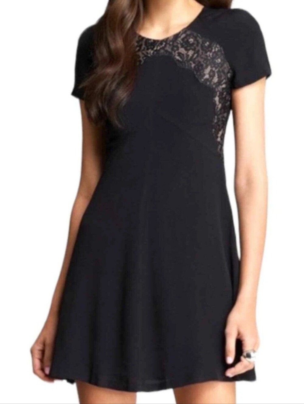 Rebecca Taylor Crepe & Lace Dress Sz. 4  NWT $375